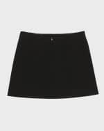 Image 2 of 3: Dolce&Gabbana Girl's Logo Emblem Mini Skirt, Size 4-6