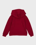 Image 2 of 2: Dolce&Gabbana Girl's Rhinestone Embellished Interlocked Logo-Print Hoodie, Size 8-12