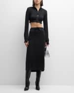Image 5 of 5: Courreges Drawstring Tracksuit Maxi Skirt