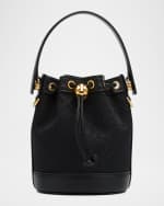 Image 1 of 6: Tory Burch T Monogram Mini Canvas Bucket Bag