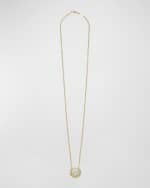 Image 1 of 5: LAGOS 18K Meridian Diamond Pave Circle Pendant Necklace