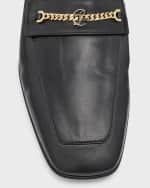 Image 3 of 5: Christian Louboutin Men's MJ Moc Monogram Chain Loafers