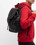 Image 2 of 6: Christian Louboutin Men's Explorafunk Logo Leather Backpack