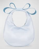 Image 1 of 5: MACH & MACH Small Embellished Bow Satin Top-Handle Bag