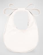Image 1 of 5: MACH & MACH Small Embellished Bow Satin Top-Handle Bag