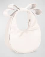 Image 5 of 5: MACH & MACH Small Embellished Bow Satin Top-Handle Bag