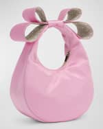Image 4 of 6: MACH & MACH Small Bow Satin Top-Handle Bag