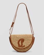 Image 1 of 6: Christian Louboutin By My Side Crossbody in Raffia with CL Logo