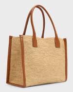 Image 4 of 6: Christian Louboutin By My Side Large Tote in Raffia with CL Logo