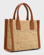 Image 4 of 6: Christian Louboutin By My Side Mini Tote in Raffia with CL Logo