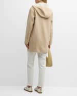 Image 3 of 6: Eleventy Hooded Front-Zip Wool Jacket