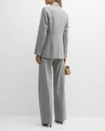 Image 3 of 6: Eleventy Pinstripe Straight-Leg Pants