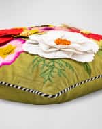 Image 2 of 3: MacKenzie-Childs Fleur de Leaf Decorative Pillow