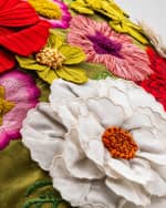 Image 3 of 3: MacKenzie-Childs Fleur de Leaf Decorative Pillow