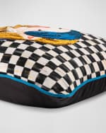 Image 2 of 3: MacKenzie-Childs Pig with Pearl Earring Pillow