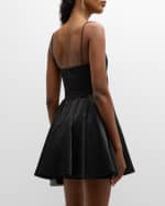 Image 4 of 6: Alice + Olivia Adara Spaghetti-Strap Bustier Mini Dress
