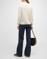 Image 3 of 6: Cinq a Sept Dakota High-Rise Belted Topstitched Denim Flare Pants