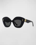 Image 4 of 5: Loewe Anagram Acetate Butterfly Sunglasses