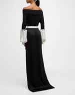 Image 3 of 7: Hellessy Riahn Logo-Band Train Mini Skirt