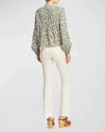 Image 2 of 3: Veronica Beard Bonalie Floral Long-Sleeve Top