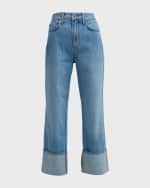 Image 1 of 6: Veronica Beard Dylan High Rise Straight Cuffed Jeans