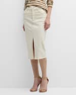 Image 1 of 6: Veronica Beard Breves Denim Midi Skirt