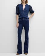 Image 5 of 6: Veronica Beard Beverly High-Rise Skinny Flare Jeans