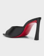 Image 3 of 6: Christian Louboutin Condora Leather Red Sole Mule Sandals