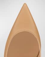 Image 4 of 5: Christian Louboutin Condora Leather Red Sole Ankle-Strap Pumps