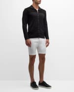 Image 2 of 6: Kiton Men's Silk, Cotton and Suede Full-Zip Sweater