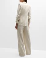Image 3 of 7: Veronica Beard Heyser Stripe Straight-Leg Pants