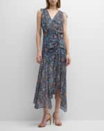 Image 2 of 6: Veronica Beard Dovima Floral Sleeveless A-Line Maxi Dress