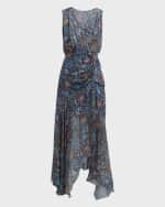 Image 1 of 6: Veronica Beard Dovima Floral Sleeveless A-Line Maxi Dress