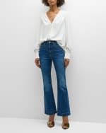 Image 5 of 6: Veronica Beard Sura Long-Sleeve Button-Front Blouse