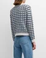 Image 4 of 7: Veronica Beard Lavigne Check Knit Jacket