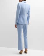 Image 3 of 5: Veronica Beard Tani Straight Cropped Pintuck Pants