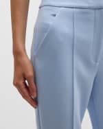 Image 5 of 5: Veronica Beard Tani Straight Cropped Pintuck Pants