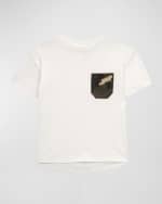 Image 3 of 4: DL1961 Kid's T-Shirt W/ Camouflage-Print Pocket, Size S-L