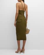 Image 3 of 6: Cult Gaia Avery Corded Cutout Crochet Knit Midi Dress