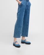 Image 2 of 6: Stuart Weitzman Nolita Denim Pearly Mary Jane Loafers