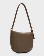 Image 4 of 6: Savette Tondo Small Flap Leather Hobo Bag