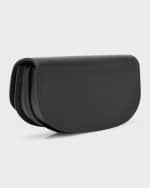 Image 4 of 6: Savette Tondo Crescent Leather Crossbody Bag