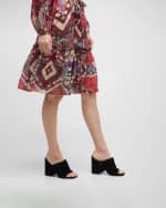 Image 2 of 6: Stuart Weitzman Tia Suede Fringe Mule Sandals