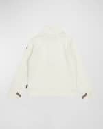 Image 2 of 3: Moncler Grenoble Kid's Fleece Quarter-Zip Pullover, Size 4-6