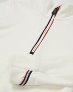 Image 3 of 3: Moncler Grenoble Kid's Fleece Quarter-Zip Pullover, Size 4-6