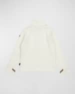 Image 2 of 5: Moncler Grenoble Kid's Fleece Quarter-Zip Pullover, Size 8-14