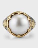Image 1 of 5: Konstantino Sterling Silver and 18K Gold Pearl Ring