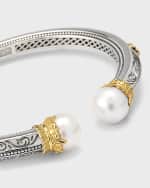 Image 3 of 5: Konstantino Silver and 18K Gold Cuff Bracelet with Pearls