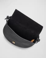 Image 5 of 6: Il Bisonte Snodo Flap Leather Crossbody Bag