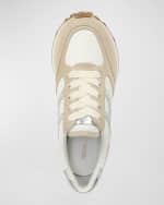 Image 4 of 4: Veronica Beard Valentina Mixed Leather Retro Sneakers